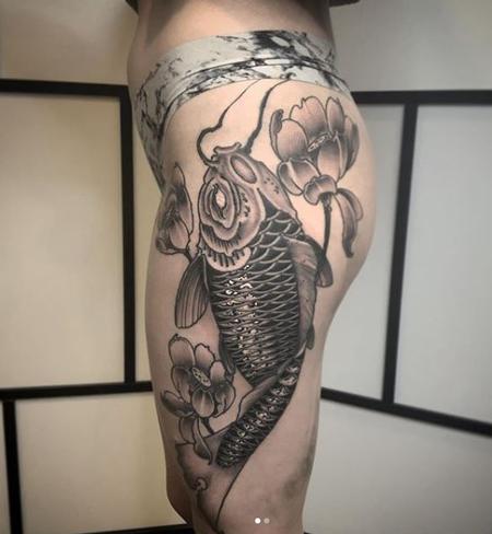 Tattoos - Billy Williams Koi fish Tattoo - 140246